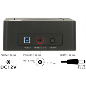 DeLock Dual SATA dokkoló HDD/SSD-hez klónozási funkcióval USB 3.0 #2