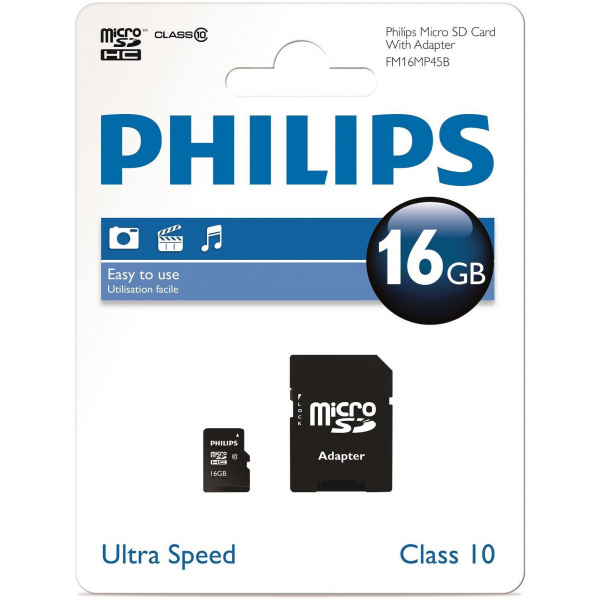16GB Philips microSD kártya + SD adapter (Class 10) #2