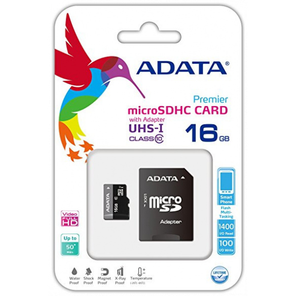 16GB ADATA microSD kártya + SD adapter (Class 10) #2