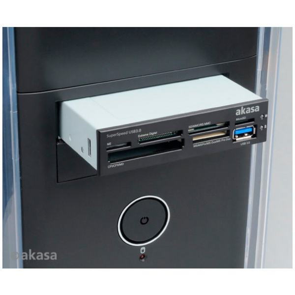 Akasa USB 3.0 6-in-1 kártyaolvasó (3,5"-os helyre + USB3 port) #3