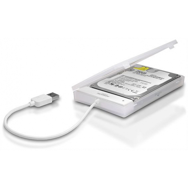 Axagon USB 2.0 periféria ház külön tokkal 2,5" SATA HDD-hez (fehér) #5