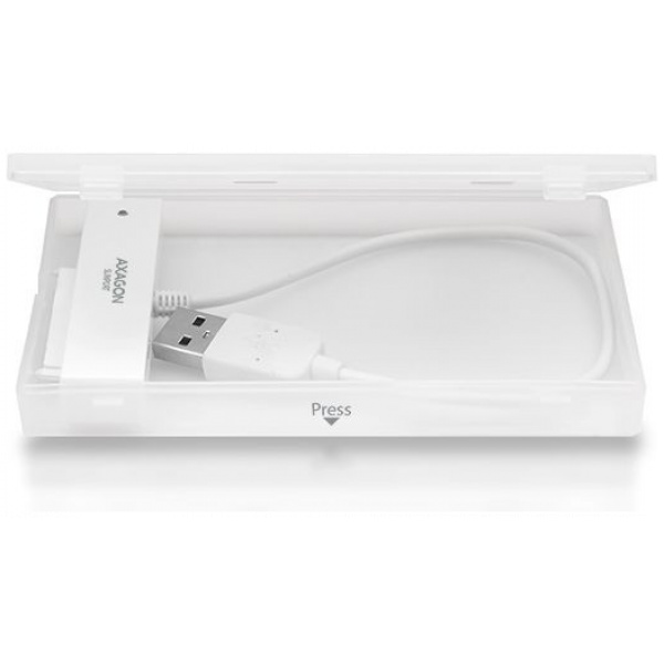 Axagon USB 2.0 periféria ház külön tokkal 2,5" SATA HDD-hez (fehér) #6
