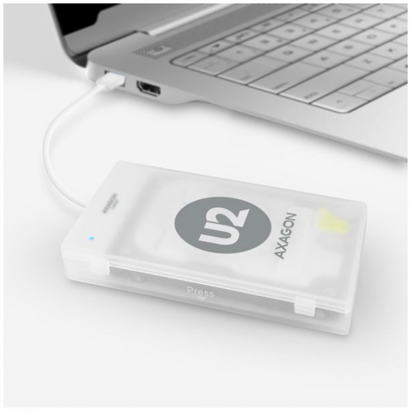 Axagon USB 2.0 periféria ház külön tokkal 2,5" SATA HDD-hez (fehér) #8
