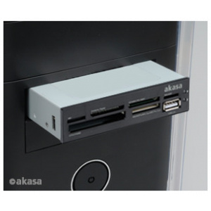 Akasa USB 2.0 6-in-1 kártyaolvasó (3,5"-os helyre + USB port) #2