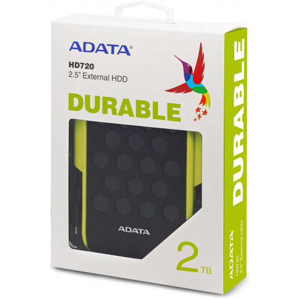 1TB ADATA HD720 USB-s HDD USB3.1 (ütés-, por-, és vízálló) fekete/zöld #3