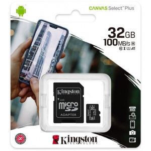 32GB Kingston Canvas Select Plus microSD kártya + SD adapter (Class 10) #2