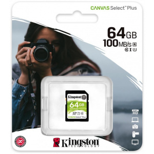 64GB Kingston Canvas Select Plus microSD kártya + SD adapter (Class 10) #2