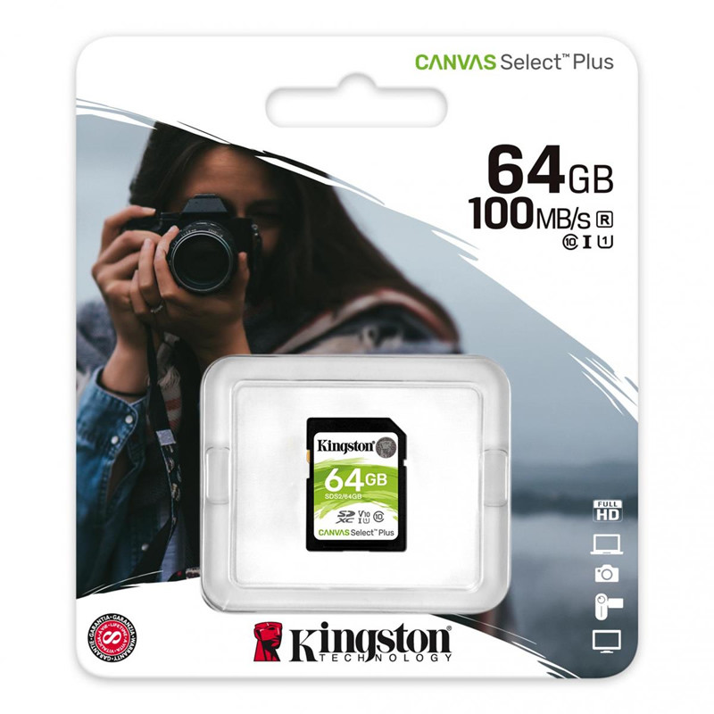 64GB Kingston Canvas Select Plus microSD kártya + SD adapter (Class 10) #2