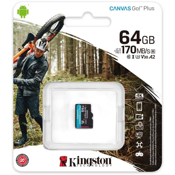 64GB Kingston Canvas Go! Plus microSD kártya (Class 10) #2