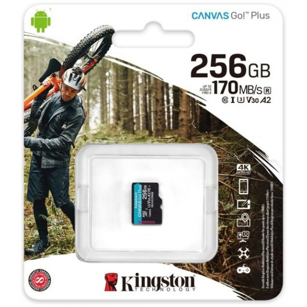 256GB Kingston Canvas Go! Plus microSD kártya (Class 10) #2