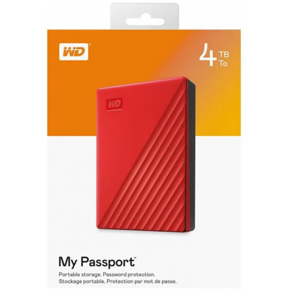 4TB WD My Passport Portable Storage USB3.2 piros #3