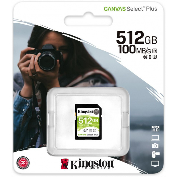 512GB Kingston Canvas Select Plus SD memóriakártya (Class 10) #3