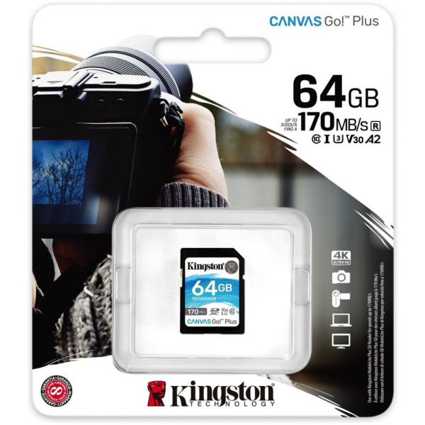 64GB Kingston Canvas Go! Plus SD memóriakártya (Class U3) #3