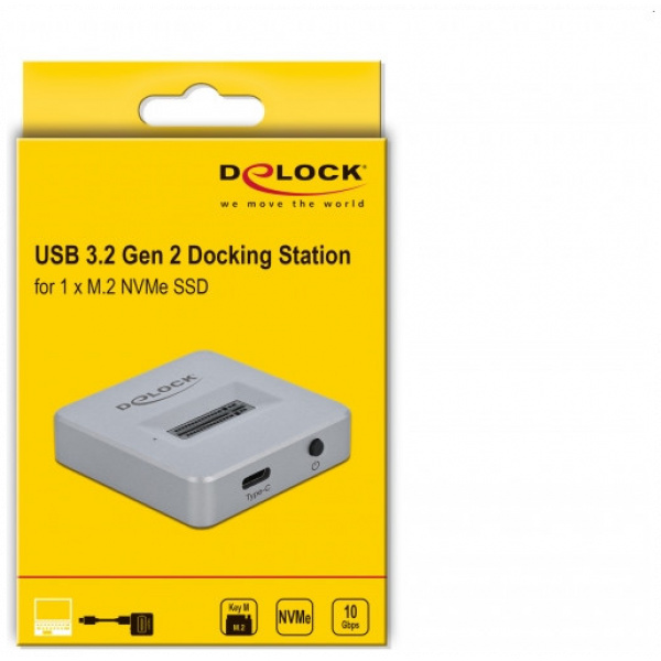 Delock M.2 dokkoló állomás M.2 NVMe PCIe SSD-hez (USB Type-C) #4