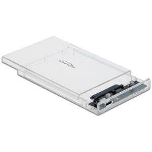 Delock Külső ház 2.5" SATA HDD/SSD-hez USB Type-C™ csatlakozóval, átlátszó #2