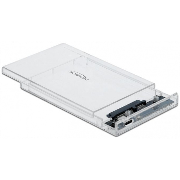 Delock Külső ház 2.5" SATA HDD/SSD-hez USB Type-C™ csatlakozóval, átlátszó #2
