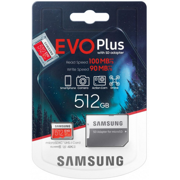 512GB Samsung EVO Plus microSD kártya + SD adapter (Class 10) #2