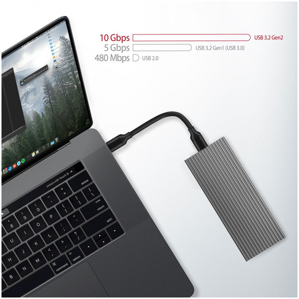 Axagon EEM2-XR külső ház bordával NVMe M.2 SSD-hez > USB-C 3.2 Gen 2 #6