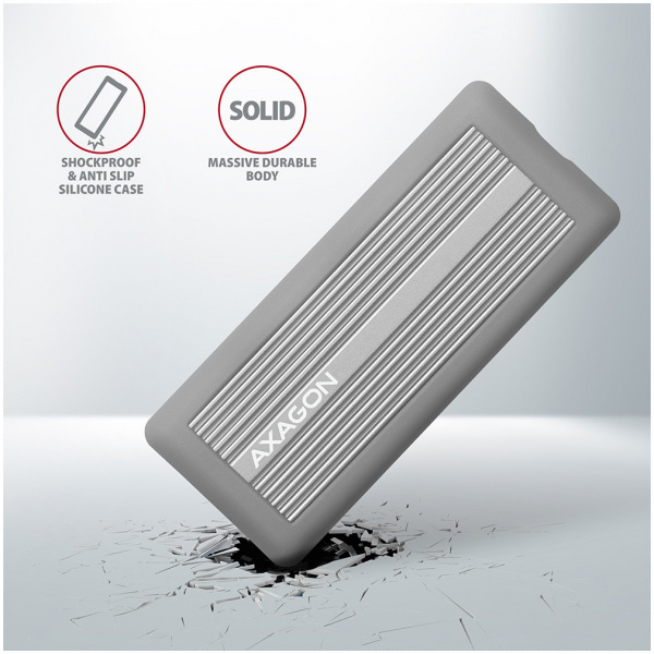 Axagon EEM2-XS külső ház, ütésálló NVMe M.2 SSD-hez > USB-C 3.2 Gen 2 #3