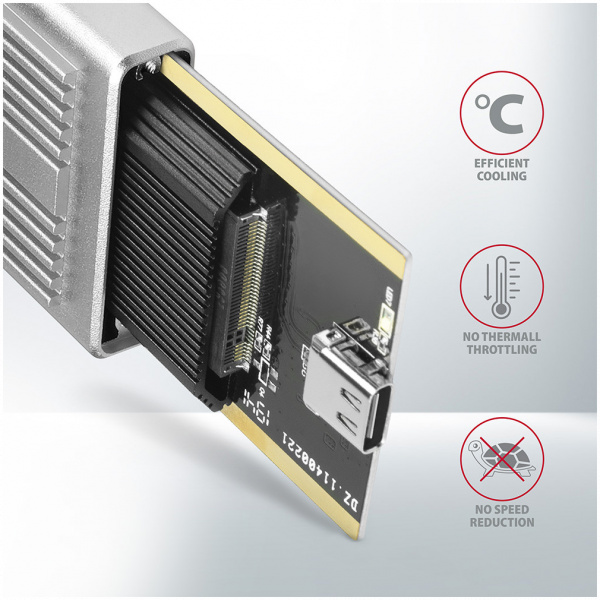 Axagon EEM2-XS külső ház, ütésálló NVMe M.2 SSD-hez > USB-C 3.2 Gen 2 #6