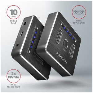 Axagon ADSA-M2C Dual NVMe Clone Master Dock dokkoló USB-C #2