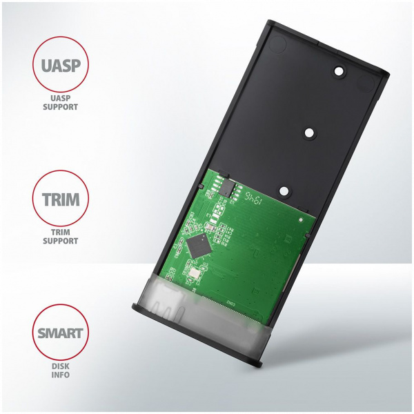 Axagon EEM2-SBC külső ház SATA M.2 SSD-hez > USB-C 3.2 Gen 2 #8