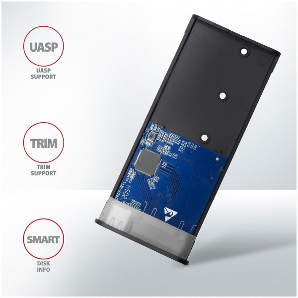 Axagon EEM2-SG2 külső ház NVMe és SATA M.2 SSD-hez > USB-C 3.2 Gen 2 #8