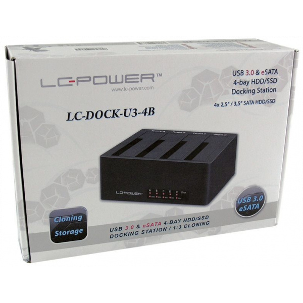 LC Power LC-DOCK-U3 SATA dokkoló akár 4db SATA HDD-hez klón funkcióval (USB 3.0) #4