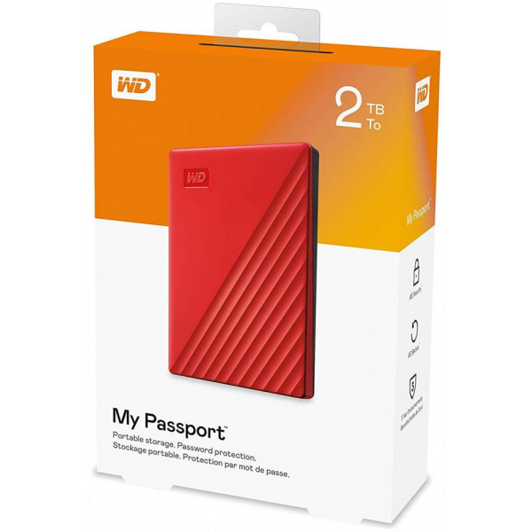 2TB WD My Passport Portable Storage USB3.2 piros #7