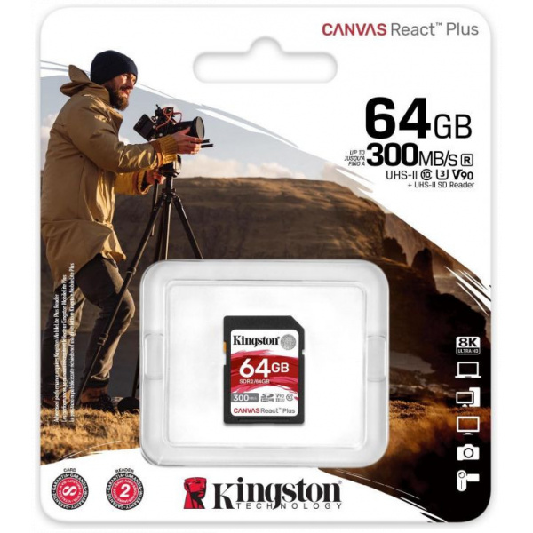 64GB Kingston Canvas React Plus V90 SD memóriakártya (Class 10) #2