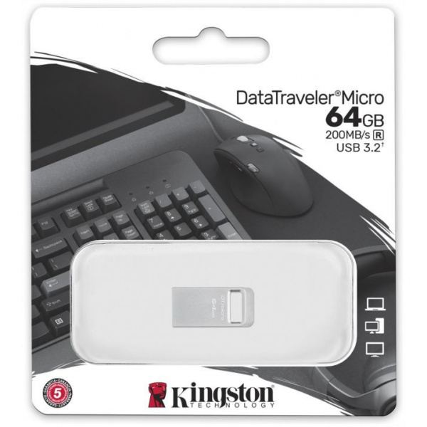 64GB Kingston USB 3.2 Gen1 DataTraveler Micro G2 Pendrive #3
