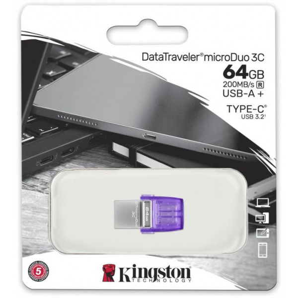 64GB Kingston USB 3.2 DataTraveler microDUO 3C Pendrive #3