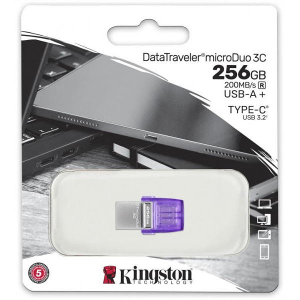 256GB Kingston USB 3.2 DataTraveler microDUO 3C Pendrive #3