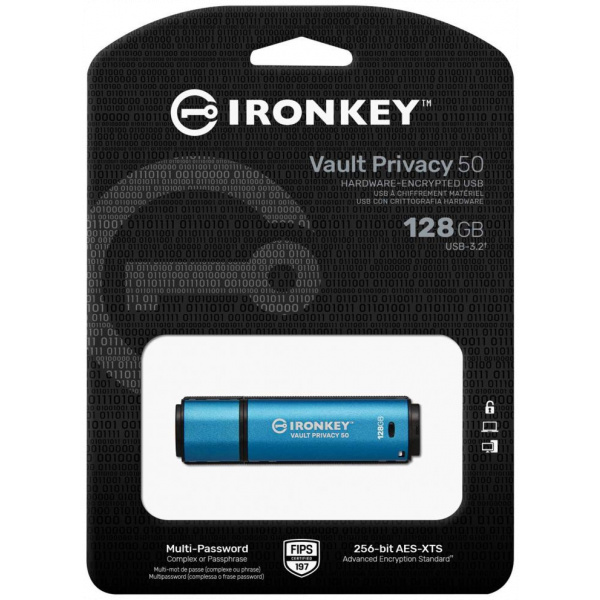 128GB Kingston USB 3.2 IronKey™ Vault Privacy 50 (hardveres titkosítás) #3