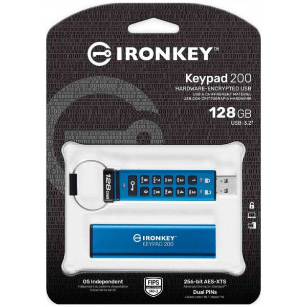 128GB Kingston USB 3.2 IronKey™ Keypad 200 (hardveres titkosítás) #3