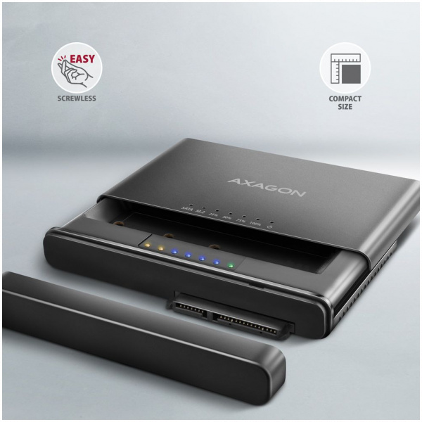 Axagon ADSA-CC USB-C 10Gbps M.2 NVMe + SATA SSD/HDD adapter #3