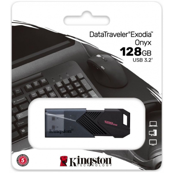 128GB Kingston USB 3.2 DataTraveler Exodia Onyx Pendrive (fekete) #3
