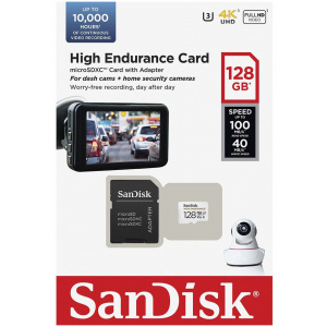128GB Sandisk High Endurance microSD kártya + SD adapter (Class 10) #2