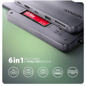 Axagon HMC-6GM2 USB Type-C 6-In-1 dokkoló #2