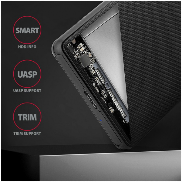 Axagon Slide Box USB 3.2 periféria ház 2,5" SATA HDD/SSD-hez #4