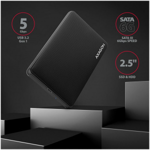 Axagon Slide Box USB-C periféria ház 2,5" SATA HDD/SSD-hez #2