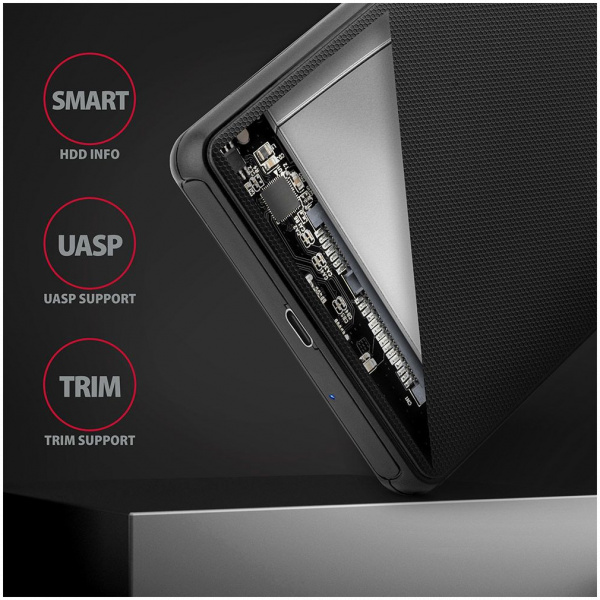 Axagon Slide Box USB-C periféria ház 2,5" SATA HDD/SSD-hez #4