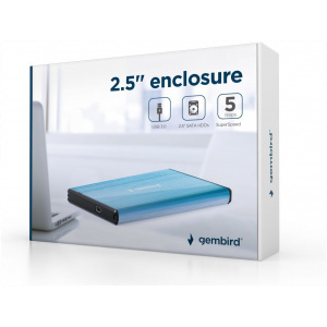 Gembird USB 3.0 slim periféria ház 2,5" SATA HDD-hez (kék) #2