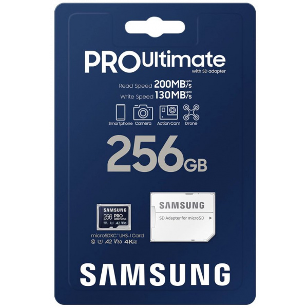 256GB Samsung PRO Ultimate microSD kártya + SD adapter (Class 10) #3