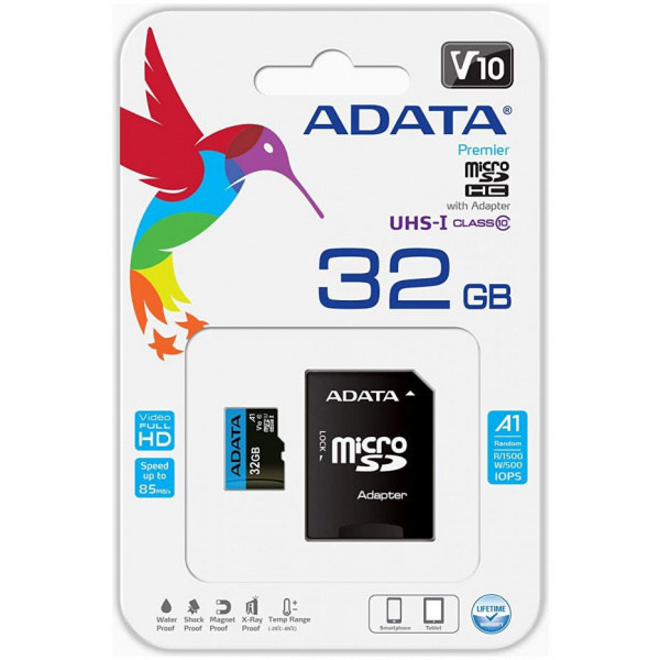 32GB ADATA Premier microSD kártya + SD adapter (Class 10) #5