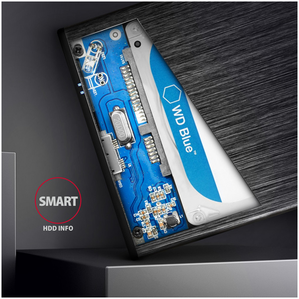 Axagon EE25-XA3 külső ház 2,5" SATA HDD/SSD-hez > USB 3.2 #3
