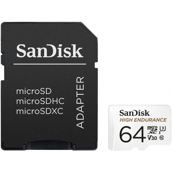 64GB Sandisk High Endurance microSD kártya + SD adapter (Class 10) #2