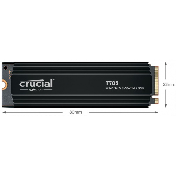 4TB Crucial T705 M.2 NVMe 2.0 SSD (PCIe Gen.5) hűtőbordával NEW #4