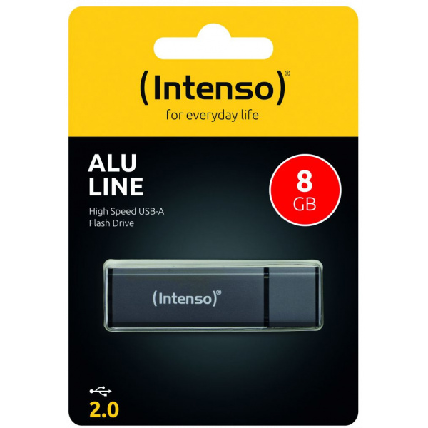 8GB Intenso Alu-Line USB 2.0 Pendrive (szürke) #3