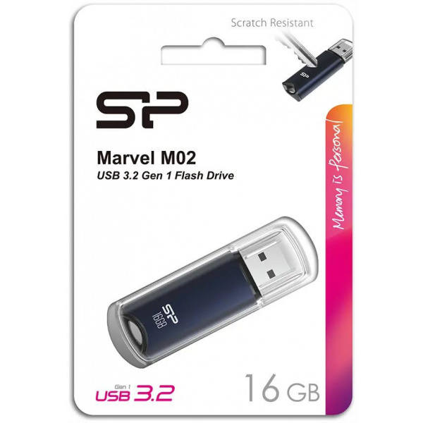 16GB Silicon Power Marvel M02 USB 3.2 Pendrive (sötétkék) #3